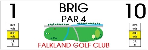Hole 1 at Falkland Golf Club in Fife